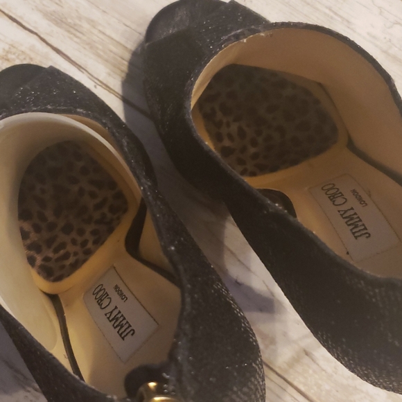 Sale! JIMMY CHOO  PEEPTOE BOOTIES 40 FIT/8.5👇 - Picture 7 of 11